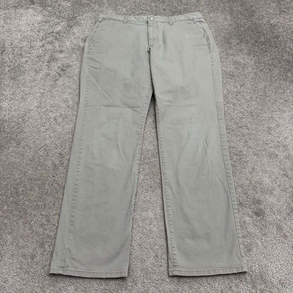 Bonobos Slim Fit Chino Pants Mens 34x32 Gray Straight Leg Cotton Casual Preppy